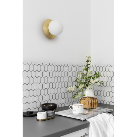 BORRA A mosiężna lampa ścienna / kinkiet z podwyższoną szczelnością IP44 (BRA120S0) - Ummo