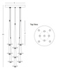 PENDANT LED LIGHT 27W 3000K ALUMINUM -MARBLE BLACK (22113 Zambelis) - Zambelis