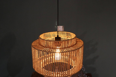 Lampa wisząca Boho papierowa 38x38x128cm (55697-017) - DIJK