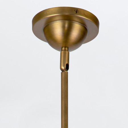 Pojedyncza lampa nad stół Doral  Matowa czerń, vintage mosiądz (QN-DORAL-P-M-BK) - Quintiesse