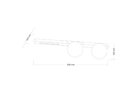 LUND LAMPA SUFITOWA CZARNA/BLACK (W231102-2) - Zuma Line