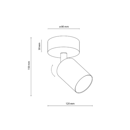 NEX BLACK LAMPA SUFITOWA 1XGU10 (11367) - TK Lighting