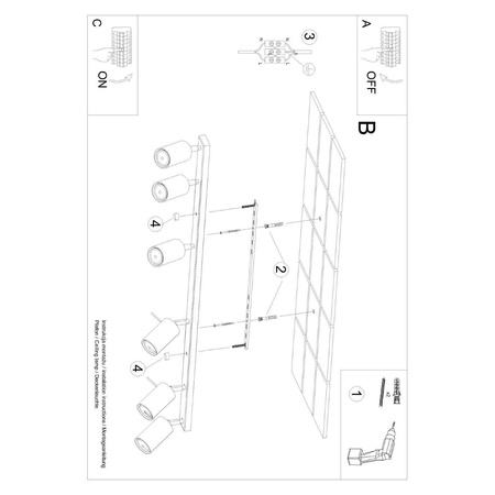 Plafon RING 6L zielony oliwkowy (SL.1505) - Sollux Lighting