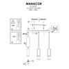 Lampa wisząca Manacor (LP-232/3L BK) - Light Prestige