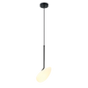 LED PENDANT LIGHT 5W 3000K MATT OPAL WHITE GLASS & BLACK METAL (20254 Zambelis) - Zambelis