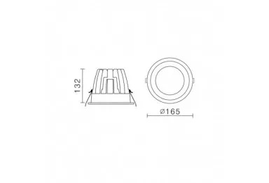 Lampa wpuszczana zewnętrzna Kerez IP54 (DG-150C/WK-NW/70) - Italux