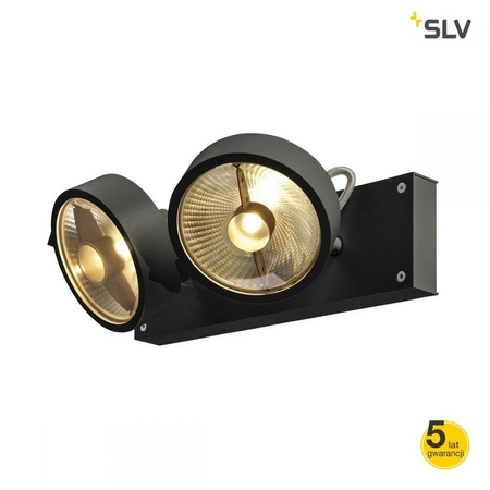 KALU 2 QPAR111, ścienna/sufitowa, czarna, max. 75W
