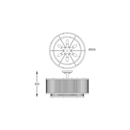 Lampa sufitowa SERGIO (C0528-06H-F4AC) - Zuma Line
