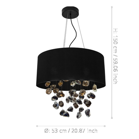 Lampa wisząca ESCUELA czarna (39845) - EGLO