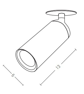 RECESSED CEILING SPOT LED 9W WHITE (S056-24 Zambelis) - Zambelis