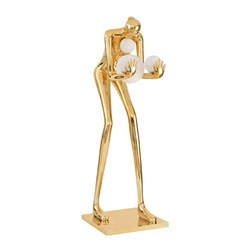 Designerska złota lampa podłogowa WOMAN-2 Gold 190 cm (DN433-F gold) - Step into Design