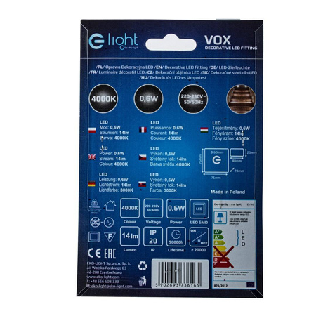 VOX Barwa Neutralna 4000K (EKS6165) - Eko-Light