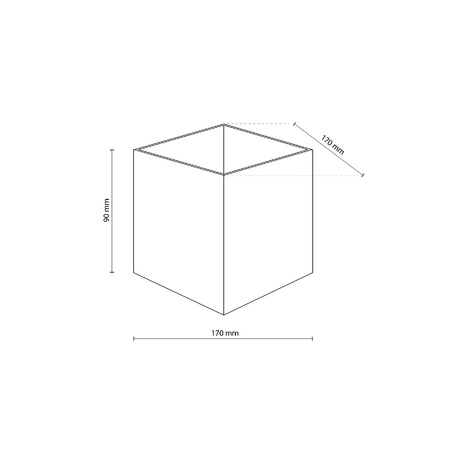 Kwadratowy kinkiet na elewację CUBE BLACK KINKIET LED IP 54 (18182) - TK Lighting