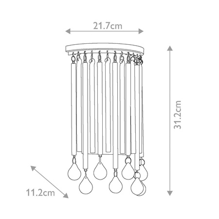 Kinkiet Piper (KL-PIPER2-PC) - Elstead Lighting
