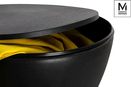 MODESTO stołek TAMBURO czarny - polipropylen (PP612.BLACK) - Modesto Design