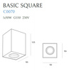 Plafon Basic Square biały (C0070) Maxlight