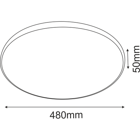 Plafon Ika 48 - Biały-czarny IP54 4000K (1067) - Brosline