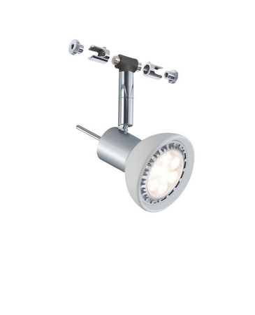 System linkowy Spotlight Sheela max. 1x10W GU5,3 Chrom Matowy/Opal 12V Metal/Szkło (PL94131) - PAULMANN