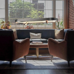 Ledowa lampa wisząca  Spectra No.4  Altavola Design  (LA114/P_92_2+1_grey_gold) - ALTAVOLA DESIGN