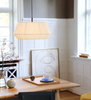Lampa wisząca z bawełnianym abażurem DICTE Nordlux E27 60W Tekstylia Biały