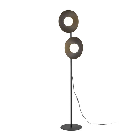 SLATE BLACK GLASS LAMPA PODŁOGOWA 2XG9 (16136) - TK Lighting