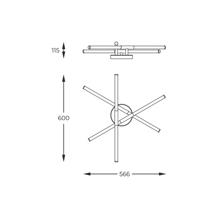 Lampa sufitowa LAUTARO czarna (1006) - Zuma Line
