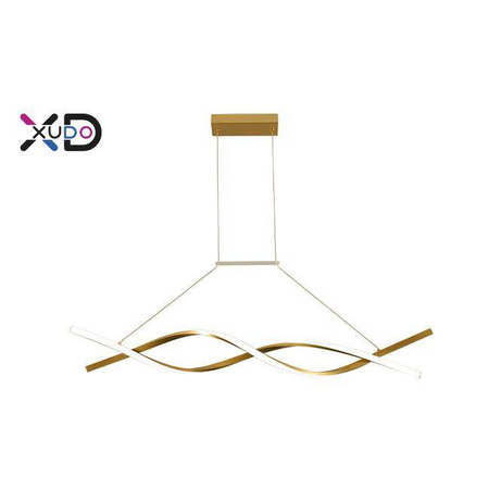 Żyrandol LED 37W 120cm 4000K złoty (XD-LA127G) - Xudo