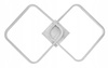 Lampa Dekoracyjna 2 kwadraty 52W Biała + Pilot IMOLA - DomenoLED