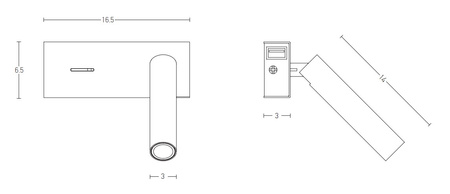 READING LIGHT LED 3W BLACK (H75 Zambelis) - Zambelis