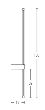 LED WALL LAM 20W 3000K PALUMINIUM  GOLD (20117 Zambelis) - Zambelis
