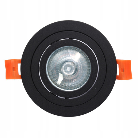 PÓŁTUBA OPRAWA HALOGENOWA CZARNA GU10 - Syntron