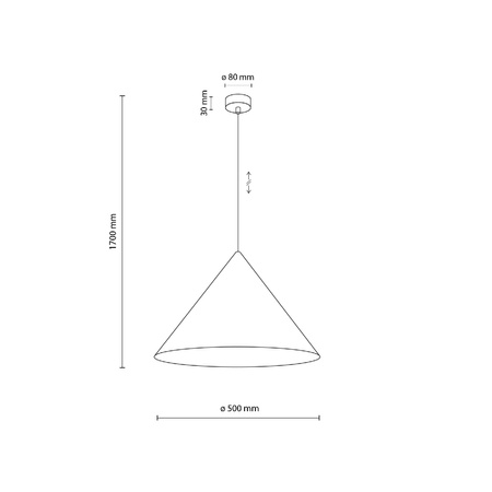 CONO BLACK LAMPA WISZĄCA 1 XL (10059) - TK Lighting