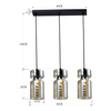 Potrójna lampa wisząca Nivio dymna 3xE27 (LP-2811/3L AM) - Light Prestige