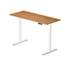 Regulowane biurko gamingowe Control Lite 140 Biały/Drewno (LV1718) - LVN SYSTEM