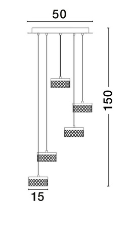 Lampa wisząca wewnętrzna MINEROS (LE44582) - Luces Exclusivas