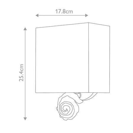Kinkiet Swirl (FB-SWIRL-1S-W) - Elstead Lighting
