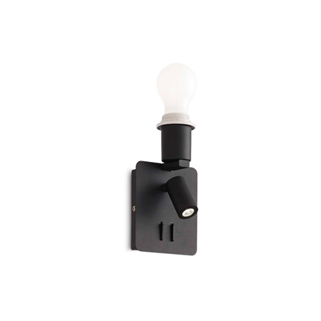 Stelaż / Kinkiet z USB GEA Czarny (GEA_MAP2_NERO) - Ideal Lux