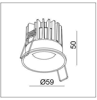 LED lampa DE-200 F-6W White IP54 CRI80 3000K (03352W) - ZARlight