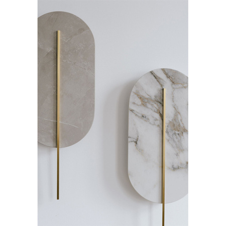 ROKKE STONE biała lampa ścienna / kinkiet z ozdobnym detalem (RKS21020) - Ummo