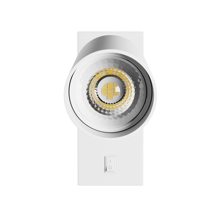 SQUALLA VARIOSA FLEXI SWITCH GU10 KINKIET 230V IP20 55x100x410MM BIAŁY OKRĄGŁA (SLIP006023) - Spectrum LED
