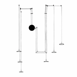 Lampa Wisząca MYSTERY 6 Kol. Czarny 3000K (0073.35.NE) - Vivida