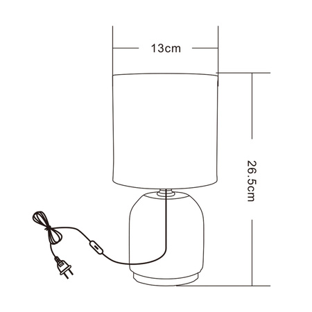LAMPA STOŁOWA SZARY (HS8723-GR) - Zuma Line