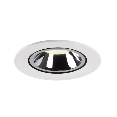 NUMINOS® GIMBLE L, oprawa sufitowa wpuszczana biała/chromowana 2700 K 55° (1005992) - SLV