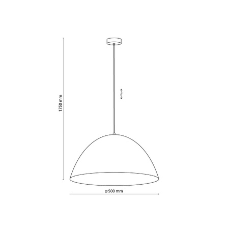 Lampa wisząca FARO NEW WHITE L Ø 50  (6003) - TK Lighting