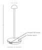 OUTDOOR PORTABLE TABLE LIGHT LED 2W WHITE (E313 Zambelis) - Zambelis