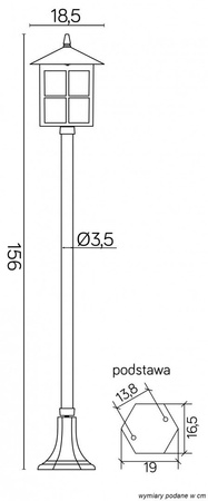 Słupek ogrodowy  Wenecja (K 5002/1/KW) - SU-MA