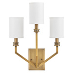 Kinkiet Moore - 3 źródła światła - Klasyczny mosiądz (HK-MOORE-WB3-HB) - Elstead Lighting