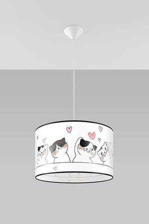 Lampa wisząca do pokoju dziecka bajkowy wzór CAT 40 (SL.1419) - Sollux Lighting