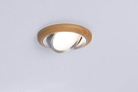 Zestaw oprawa do wbudowania LANATI COIN LED 3X 6W 470lm 84mm 2700K IP20 230V drewno / aluminium /czarny (PL92239) - PAULMANN