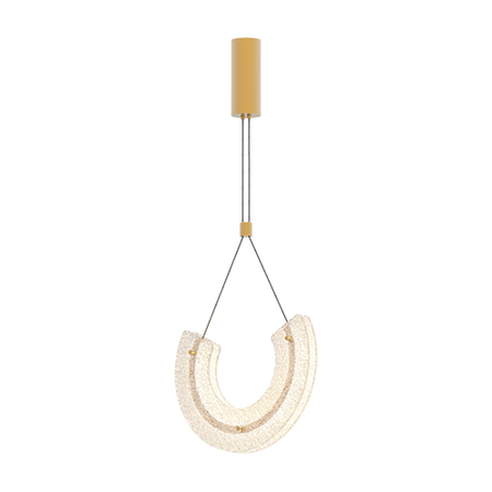PENDANT LED LIGHT 11W 3000K ALUMINIUM-GLASS GOLD (23030 Zambelis) - Zambelis